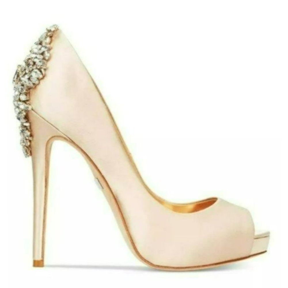 Badgley Mischka Kiara Embellished Evening Pumps -9 - Picture 4 of 8